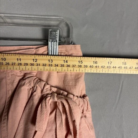 By Anthropologie Cargo Capri Pants – Dusty Pink Boho Utility Spring Casual - Picture 5 of 8